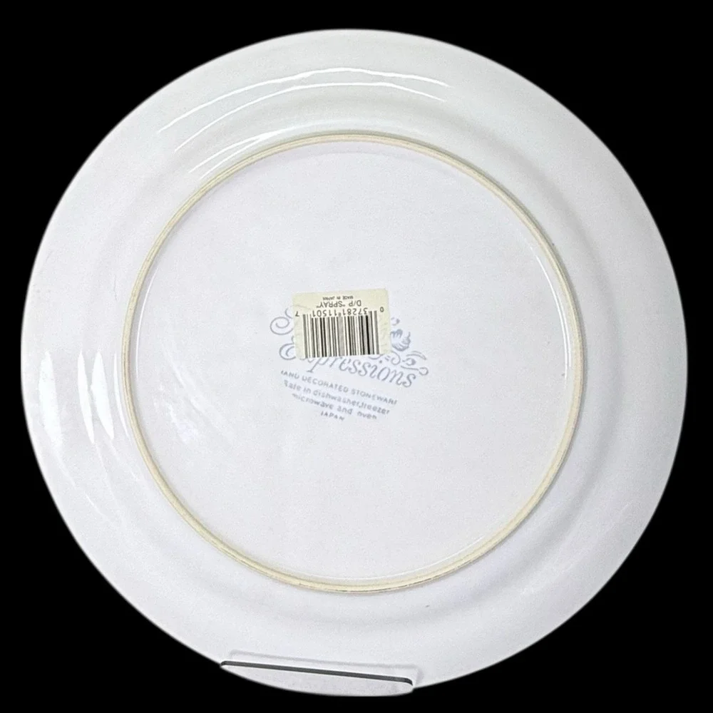 Floral Expressions Dinner Plates Flower‎ Pattern Stoneware 10.75